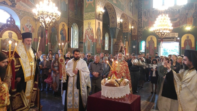 Πανηγυρικὸς Ἀρχιερατικὸς Ἑσπερινὸς στὸν Ἱερὸ Ναὸ Ἁγίου Γεωργίου Ναυπάκτου