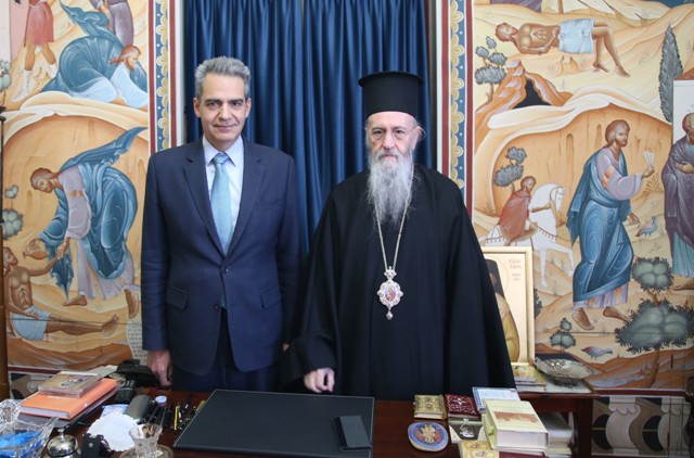 Συνάντηση Μητροπολίτου Ναυπάκτου μέ τόν Ὑφυπουργό Παιδείας κ. Ἄγγελο Συρίγο